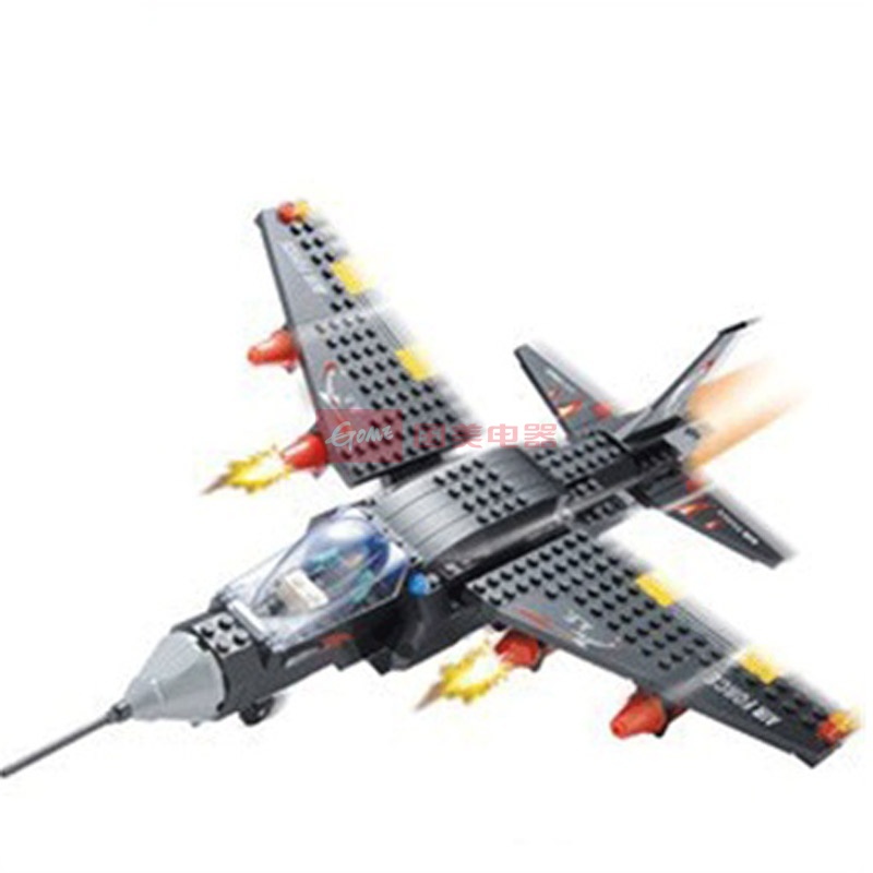 乐高式塑料拼装积木+儿童益智动手玩具黑影战