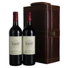 尊贵礼品 法国红酒 波尔多AOC 布伊诺封地干红葡萄酒 750ML*2双支礼盒装