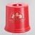 豪丰 婚庆纸巾盒2只圆型塑料大红色纸巾桶 3275