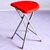 尚品居庭 精品塑料面折凳子 折叠椅 D20(红色)