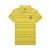 贵人鸟 官方正品 女新款夏季时尚透气条纹翻领修身短袖t恤0212096(-2柠檬黄 S)
