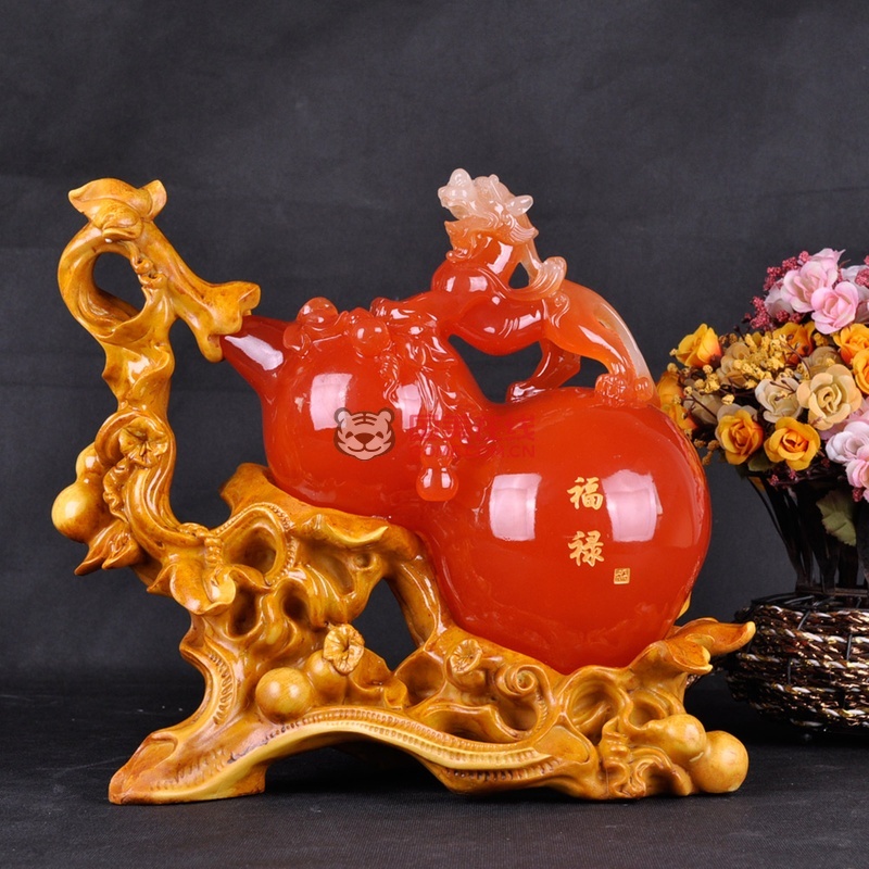 招财葫芦貔貅摆件大号实用家居风水装饰品摆设工艺品创意开业礼品