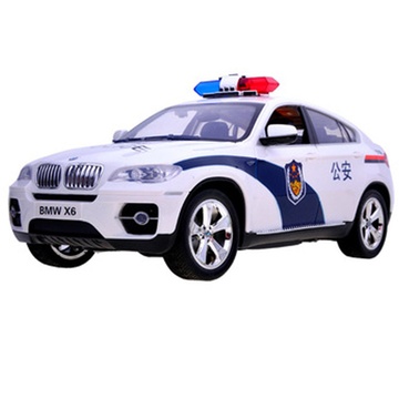 xq遥控警车充电 宝马x6遥控车 超大型摇控警车儿童玩具 遥控汽车(x6