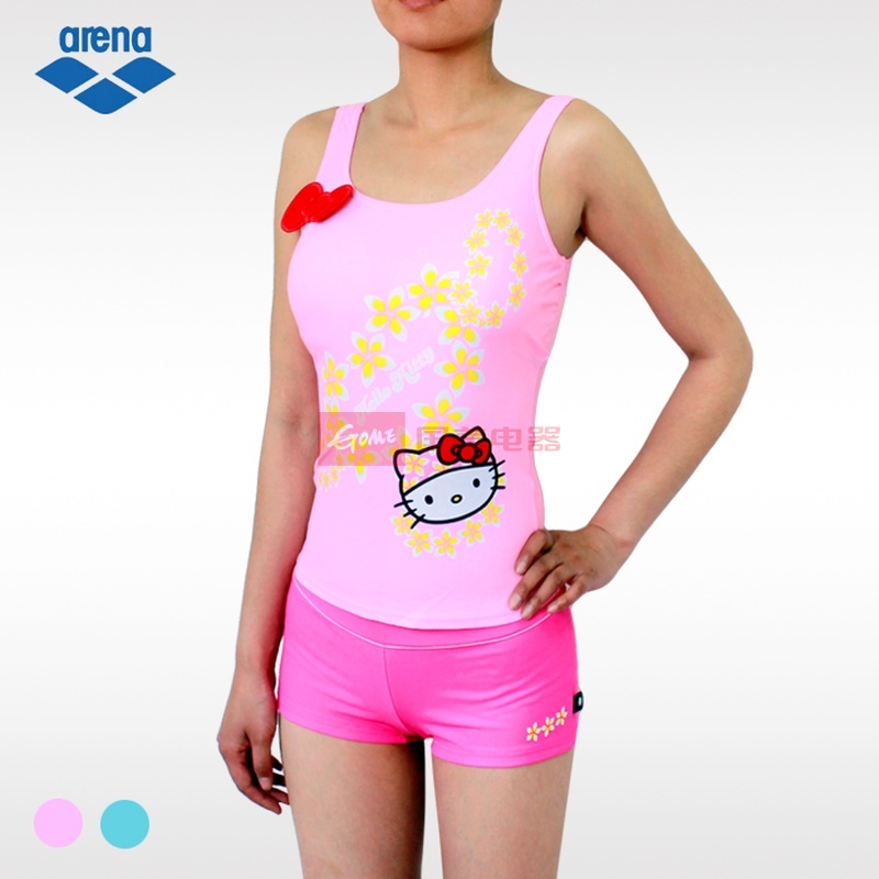 arena 阿瑞娜 女士分体平角游泳衣 hello kitty 302w(pnk粉色 xl)