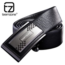 teemzone新款头层牛皮腰带 男士自动扣皮带