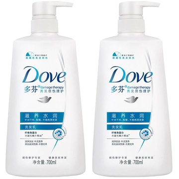 多芬滋养水润洗发乳700ml*2瓶