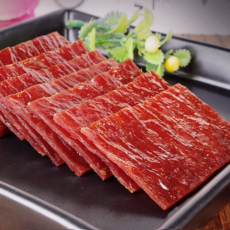 冠成 鲜肉脯 正宗靖江肉脯 散称称重500g(黑胡椒味)