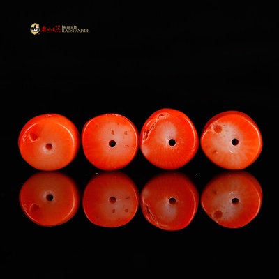 老山正品天然红珊瑚直筒切面(桔)(15-18)x12mm 精选天然珊瑚珠 手链
