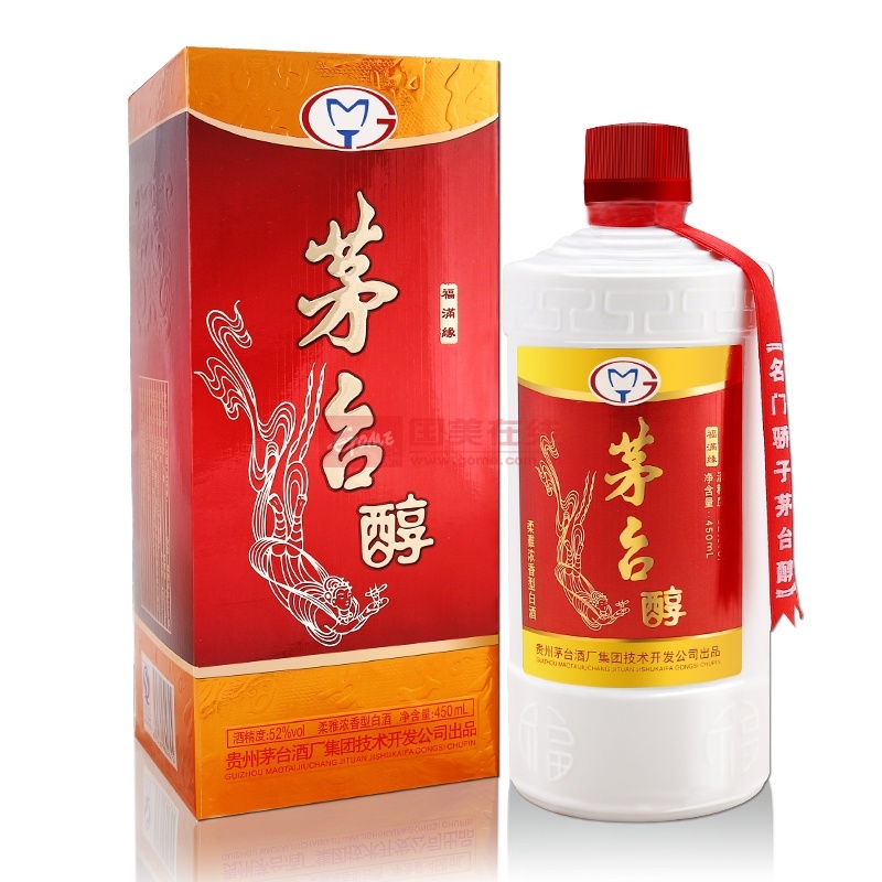 茅台醇福满缘52度450ml 柔雅浓香型白酒 送礼佳品【图片 价格 品牌