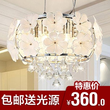 思洛迪欧式水晶吊灯客厅灯 田园风格水晶灯 时尚简约灯饰 卧室小吊灯