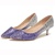 AICCO 春季亮片女高跟鞋时尚高跟鞋女单鞋拼色女鞋995-30(紫银 39)第4张高清大图