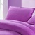 温婉家纺床上用品加厚保暖珊瑚绒纯色素色双拼色四件套床单床笠款适用单人双人床包邮(紫色 适用1.5米床(床笠款))第2张高清大图