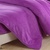 温婉家纺床上用品加厚保暖珊瑚绒纯色素色双拼色四件套床单床笠款适用单人双人床包邮(紫色 适用1.5米床(床笠款))第3张高清大图
