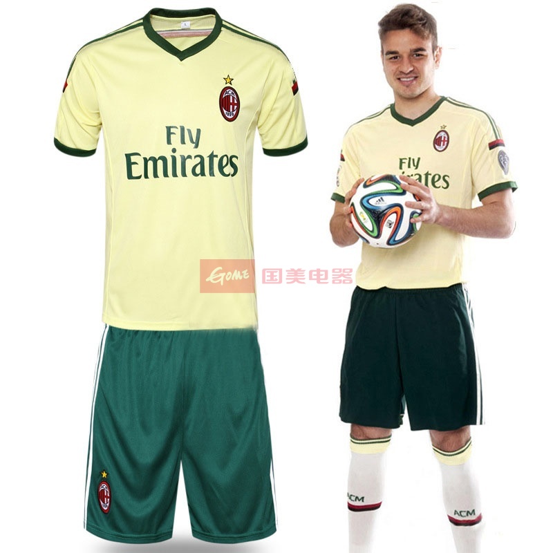 14-15AC米兰男足球运动服 品牌足球运动服足