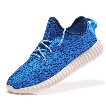 阿迪达斯 adidas 15新款时尚潮流侃爷椰子350跑步鞋休闲鞋(蓝色 43)