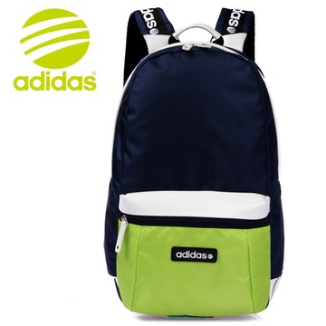adidas阿迪达斯三叶草彭于晏双肩包男女电脑包旅行包中学生书包(蓝绿)