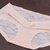 女士无痕内裤冰丝一片式超薄内裤三角裤性感镂空半透明4条包邮(玫红 XL)第3张高清大图