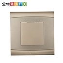 公牛开关插座 86型白板盖板铝镁拉丝金属挡板空白面板G19(香槟金 G19B101 U6)