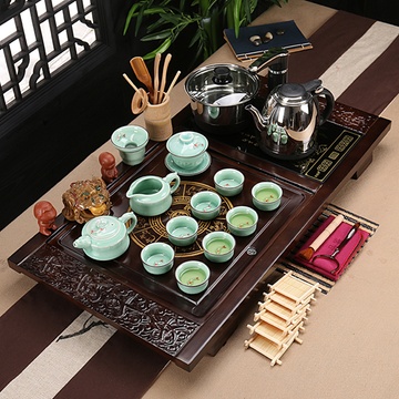 品鉴 整套茶具套装功夫茶紫砂茶具茶盘套装电磁炉茶具