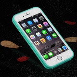 亿和源苹果iphone6s手机壳三防套防水防摔5.5寸TPU简约大气保护壳(湖绿色+送防爆膜6/6sp-5.5寸)