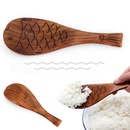 琳琅集出口日韩创意鱼形荷木饭勺环保木质盛米饭勺子餐具