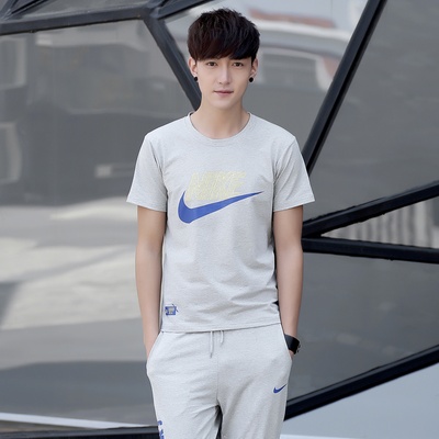 【耐克NIKE夏季新款男士运动套装休闲短袖上