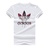Adidas阿迪达斯三叶草男装纯棉短袖t恤 男式休闲运动跑步上衣T恤衫(白色 M)