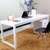 苏鼎简约办公桌简易书桌 台式电脑桌 写字台学习桌钢木复合办公桌(白面白架 1)第3张高清大图