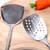 厨房韩式卡通陶瓷厨具七件套防烫不锈钢汤勺漏勺捞勺锅铲子套装(漏勺)第2张高清大图