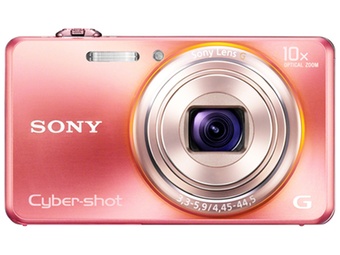 索尼（SONY）DSC-WX100数码相机（粉色）