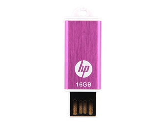 惠普（HP）V135P U盘（粉红色）（16GB/伸缩推拉）