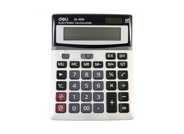 【得力1654计算器灰色】得力(deli)1654计算器(灰色)【图片 价格 品牌