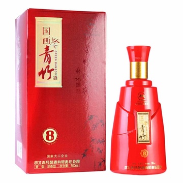 【河北青竹白酒】42°青竹酒国画八年500ml【图片 价格 品牌 报价】