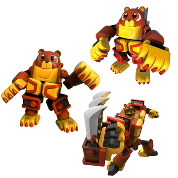 灵动创想 快乐酷宝益智变形玩具 蛙王酷宝(熊王酷宝7507)