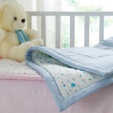 睡王 小米熊精梳棉婴儿床垫宝宝婴儿床品床垫 纯棉婴儿床褥厚型床垫65*115CM(蓝 65*115)