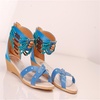 爱玛莎莉  波西米亚凉鞋 夏季女鞋YS82001(蓝色 35)