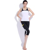 斯泊恩正品 瑜伽服 套装 新款 健身服 跳操服 女 韩版21403+12856(白色  XL)
