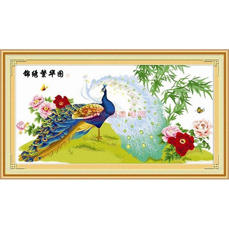 精准印花十字绣孔雀锦绣繁华十字绣大幅新款孔雀开屏系列