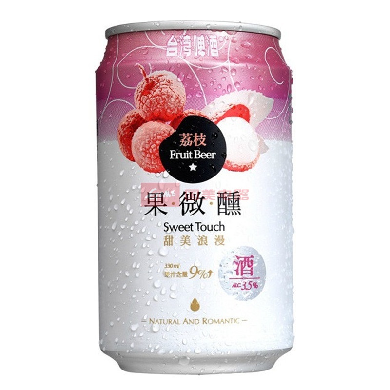 炎发酒业 台湾啤酒 果微酥 荔枝味 9%原果汁 330ml