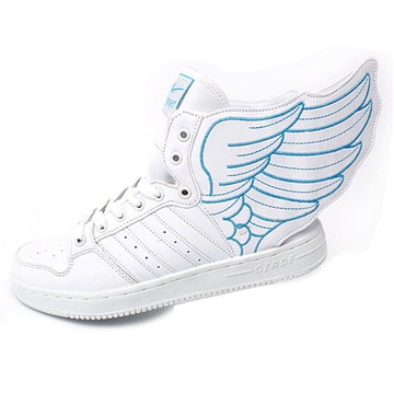 木易王子 天使之翼翅膀鞋韩版情侣款时尚街舞潮流236(白月 42)