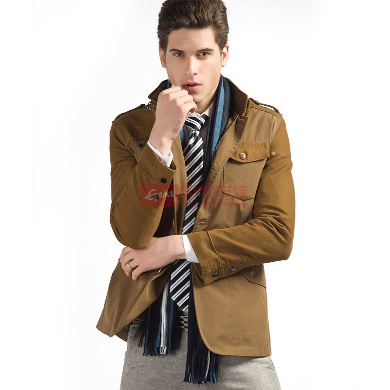 lm新款韩版时尚修身保暖中长版加绒棉服风衣上衣6624(红棕色 xxxl)