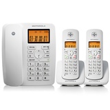 摩托罗拉（Motorola） C4200C 无绳电话 家用 子母机 一拖二(白色)