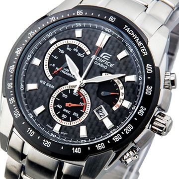 卡西欧casio男表edifice系列跑秒计时钢带男表ef521sp1a