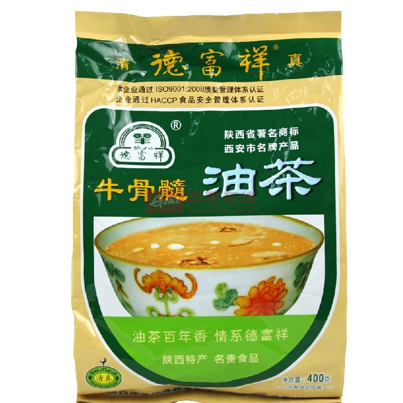 【陕甘宁老闫家其他西北】陕西特产 清真食品德富祥牛骨髓油茶400克