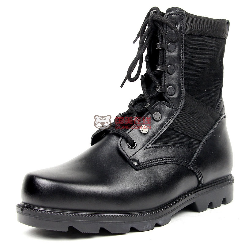 3515强人 军靴 男 特种兵真皮男士军勾男鞋短靴靴子女07双密度(黑色