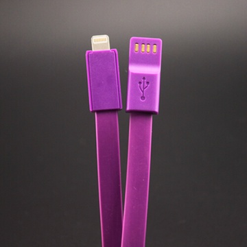 手机数据线micro usb安卓通用数据线(面条数据线 紫色)