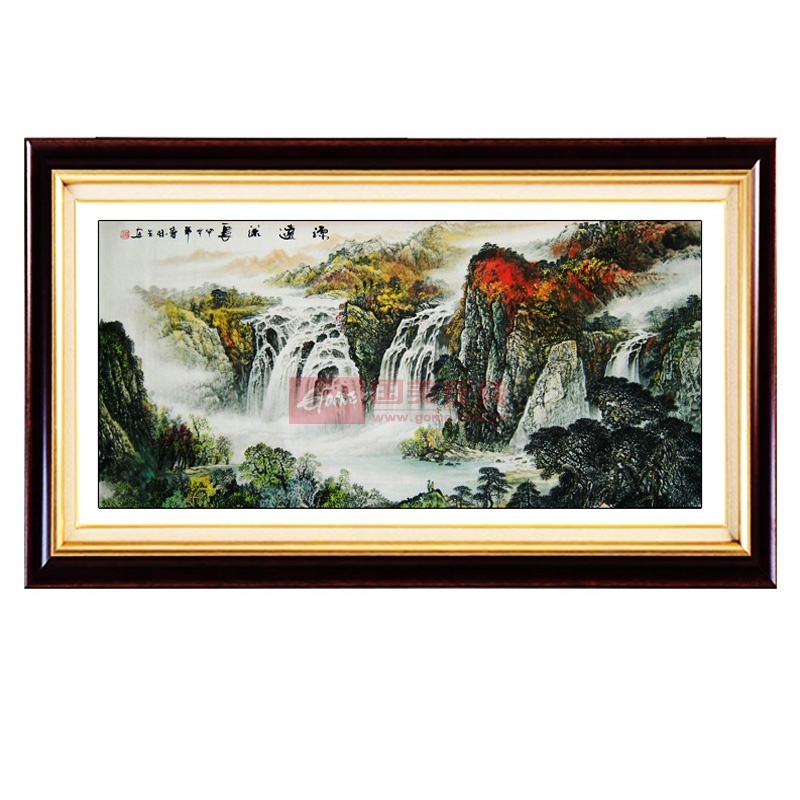 国画国墨斋三尺山水画国画源远流长靠山图办公室客厅酒店装饰画返回