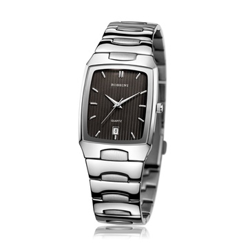 罗西尼正品商务休闲男表时尚方形手表防水石英表手表男士腕表4247间金