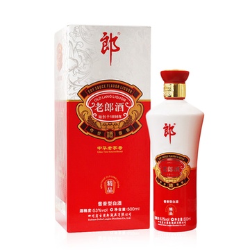 【四川郎酒白酒 53度郎牌 精品老郎酒1898(红盒)500ml【图片 价格