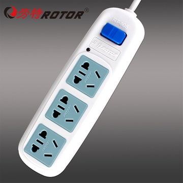 劳特rotor  新国标三孔排插 2.5米电源接线板插座 3孔电插线板g905